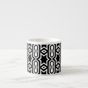 Black and White Pattern CoraValiana Espresso Cup