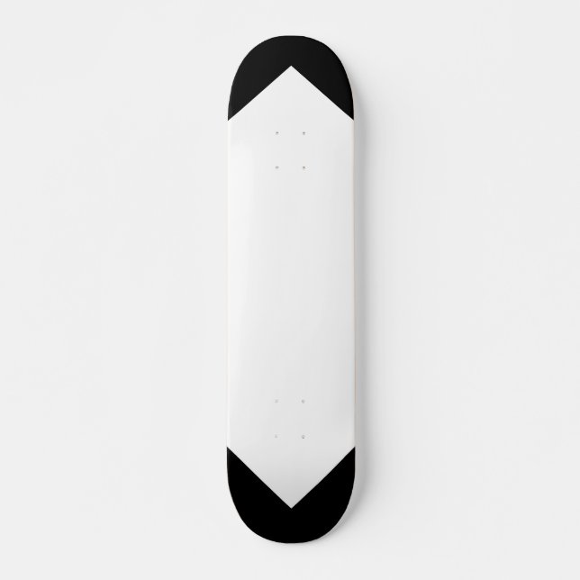 Black and White Pattern Customisable Deck Skateboard (Front)