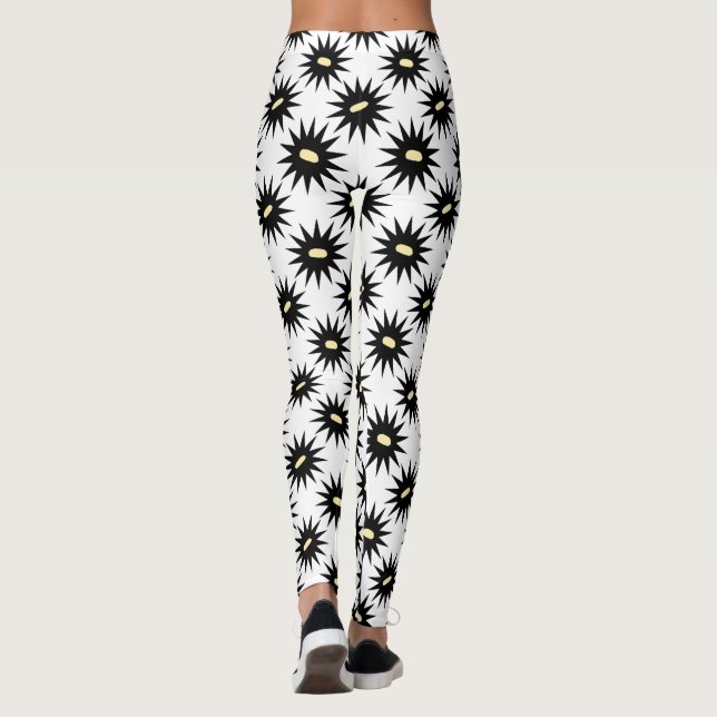 Black and White pattern leggings (Back)