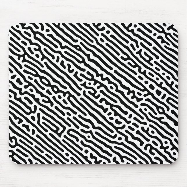 Black and White Pattern Mouse Mat (Front)