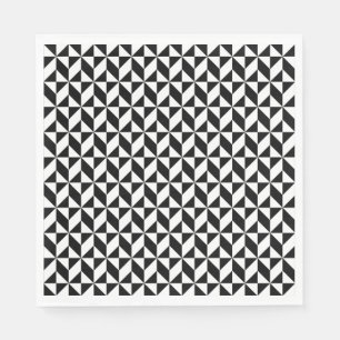 Black and White Pattern Napkin
