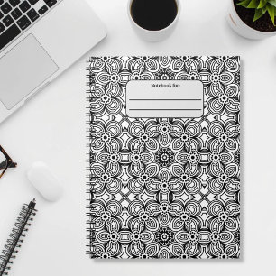 Black and white pattern notebook
