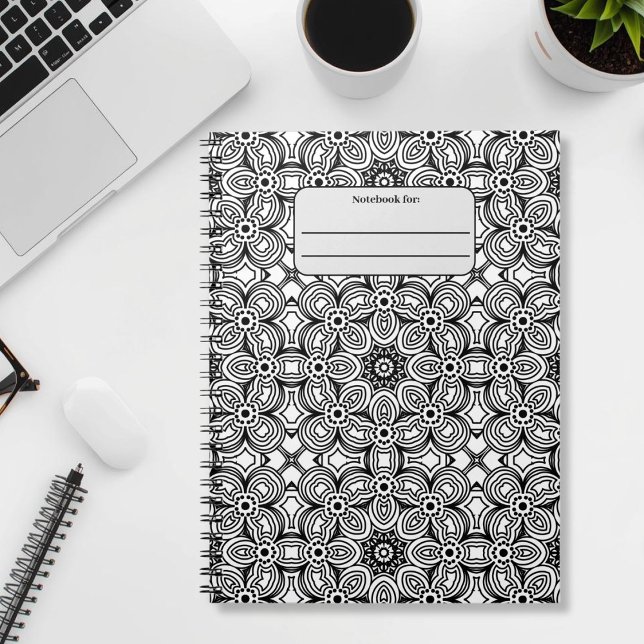 Black and white pattern  notebook (Creator Uploaded)