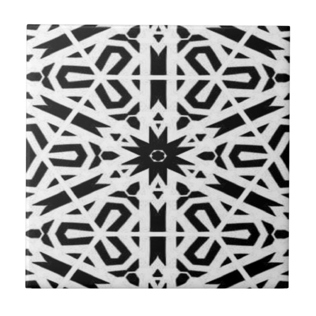 Black and white pattern on tile (Front)