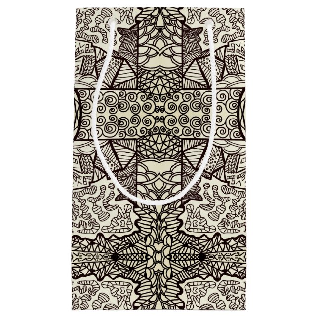 Black and white pattern small gift bag (Front)