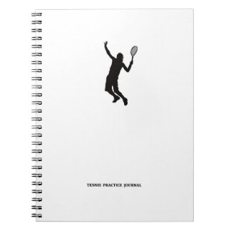Black and White Pattern Tennis Practice Journal 