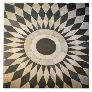 Black and white pattern view ceramic tile