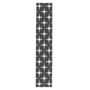 Black And White Patterned Medium Table Runner