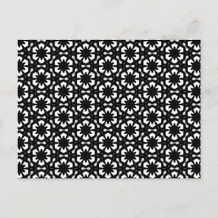 Black and White Patterns Change of address Announcement Postcard