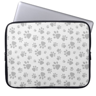 Black And White Paw Prints Laptop Sleeve