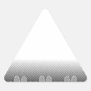 Black And White Paws Gradient Background Triangle Sticker