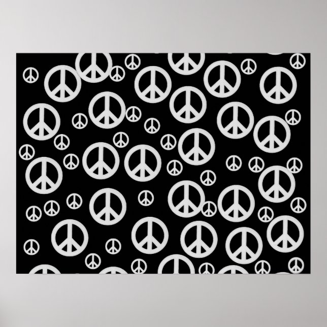 Black and White Peace Signs (Front)