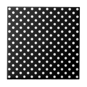 Black and White Peas Pattern Tile