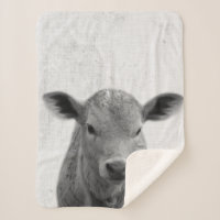 Black and White Peekaboo Cow Minimalist Nursery