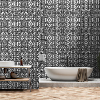 Black and White Peel and Stick Wallpaper Abstract