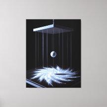 Black and White Pendulum Stretched Canvas Print