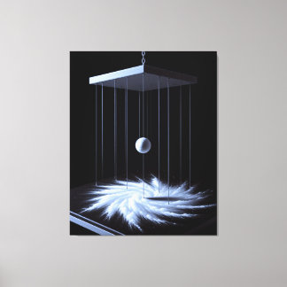 Black and White Pendulum Stretched Canvas Print