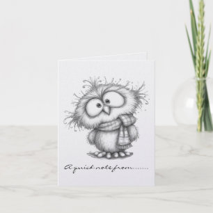 Black and White Penguin Note Card