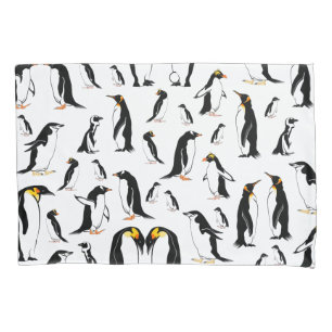 Black and white penguin Pattern Pillowcase