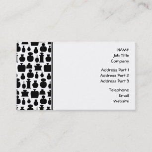 Black and White Perfume Bottle Pattern. Business Card
