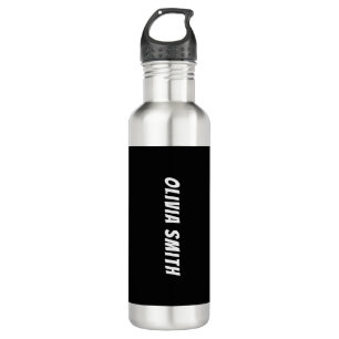 Black And White  Personalised  710 Ml Water Bottle