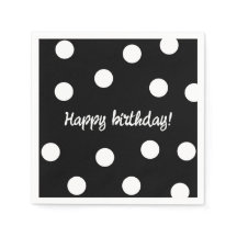 Black and white personalised birthday