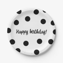 Black and white personalised birthday