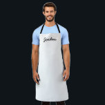Black and white Personalised Name Apron<br><div class="desc">Elevate your gift-giving with our Personalised Modern Apron, a perfect blend of style and functionality. This apron is an excellent choice for anyone who loves cooking, baking, or any culinary adventure. Personalise this apron with a name, making it a unique and thoughtful gift. The black and white design is both...</div>