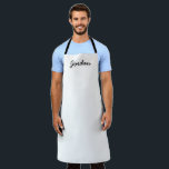 Black and white Personalised Name Apron<br><div class="desc">Elevate your gift-giving with our Personalised Modern Apron, a perfect blend of style and functionality. This apron is an excellent choice for anyone who loves cooking, baking, or any culinary adventure. Personalise this apron with a name, making it a unique and thoughtful gift. The black and white design is both...</div>