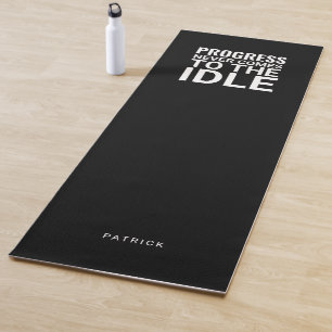 Black and White Personalized Fitness Inspiration Yoga Mat
