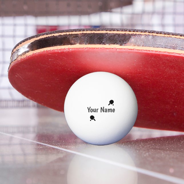 Black and white personalized ping pong ball (Schwarzweiss personalisiert tischtennisball)