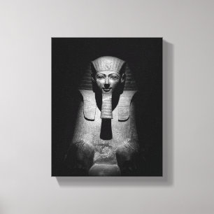 Black and white pharaoh king canvas print