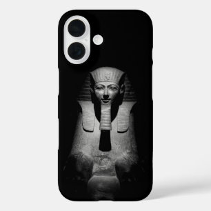 Black and white pharaoh king iPhone 16 case