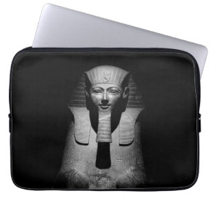 Black and white pharaoh king laptop sleeve