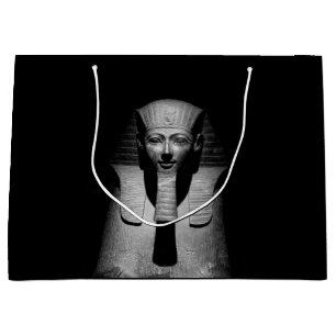 Black and white pharaoh king large gift bag