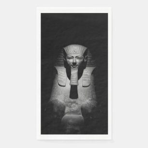 Black and white pharaoh king napkin