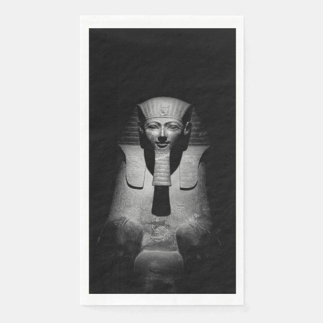 Black and white pharaoh king napkin (Front)
