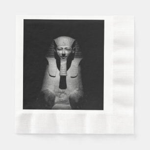 Black and white pharaoh king napkin