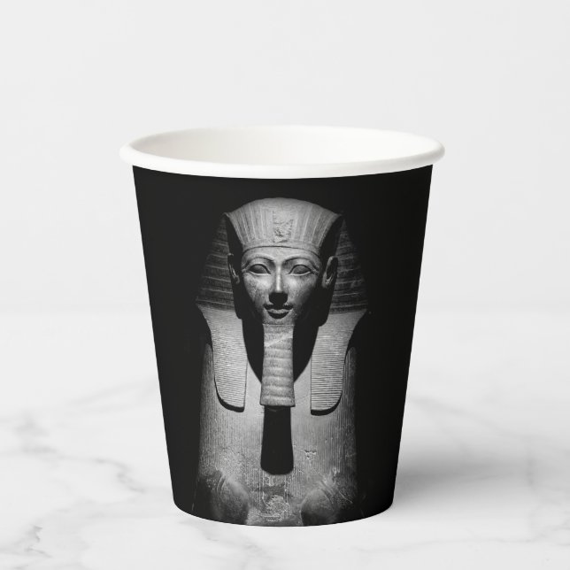 Black and white pharaoh king paper cups (Front)