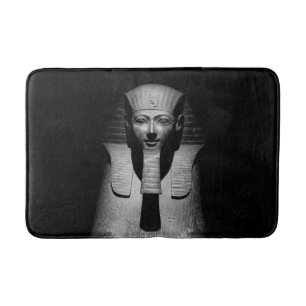 Black and White Pharaoh King Photograph Bath Mat