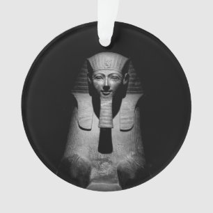 Black and White Pharaoh King Photograph Ornament