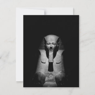 Black and White Pharaoh King Photograph RSVP Card