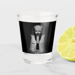 Black and White Pharaoh King Photograph Shot Glass