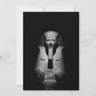Black and white pharaoh king thank you card