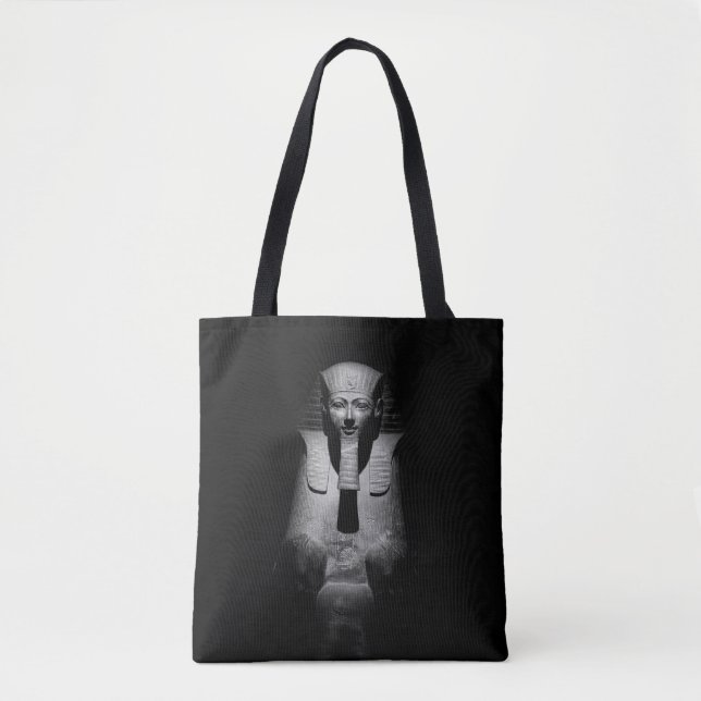 Black and white pharaoh king tote bag (Front)