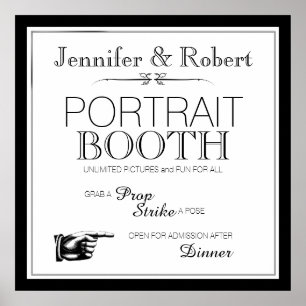 Black and White Photo Booth Sign