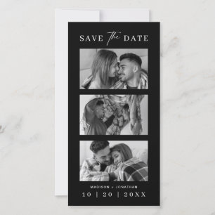 Black and White Photo Booth Strip Bookmark Wedding Save The Date