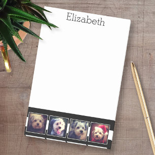 Black and White Photo Collage Squares Personalised Post-it Notes