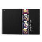 Black and White Photo Collage Squares with name