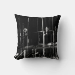 black and white photo cushion